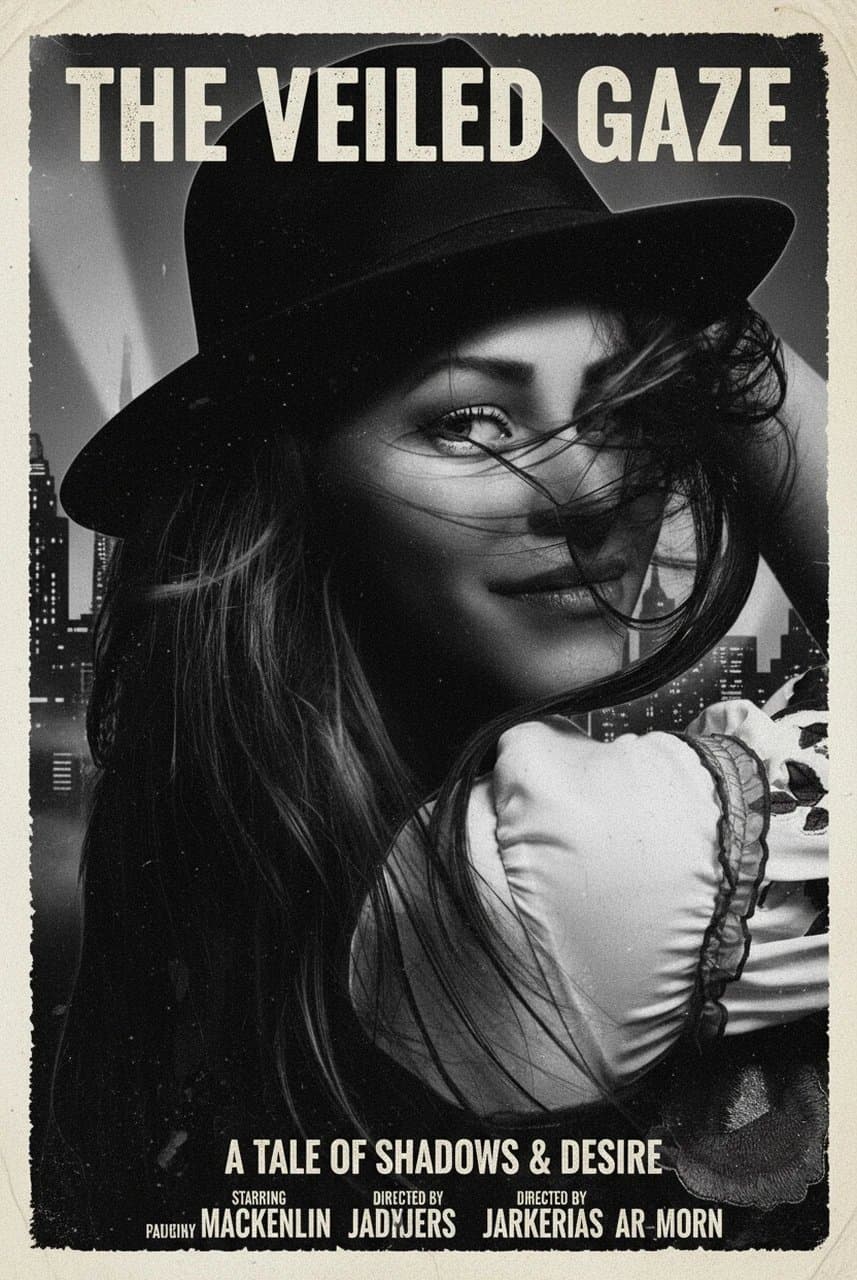 AI movie poster maker after transformation - influencer photo recreated as Hollywood-style poster