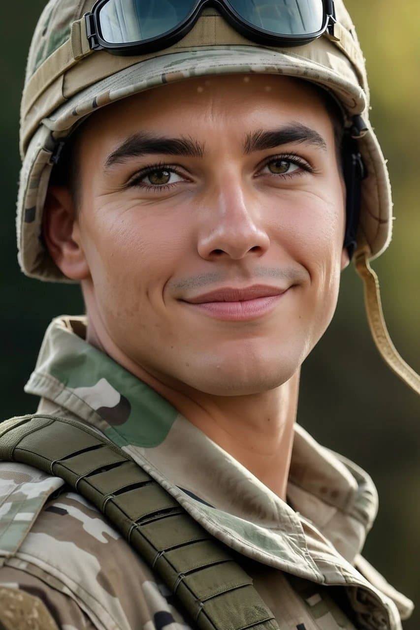 AI smile filter after transformation - selfie with bright realistic smile enhancement