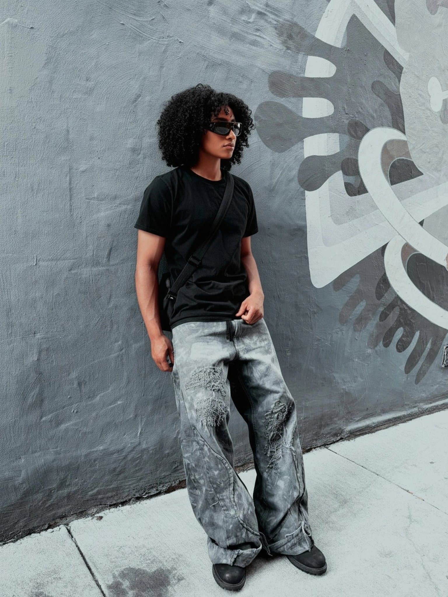 AI gender swap filter after transformation - portrait with opposite gender features generated by AI