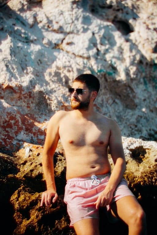 AI muscle filter before photo - original physique before muscle enhancement